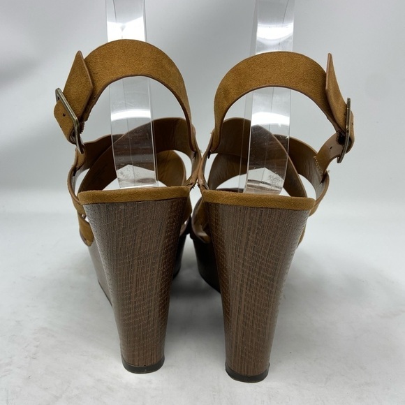 Indigo Rd. Karla Brown Open Toe Slingback Wedges - Picture 10 of 13